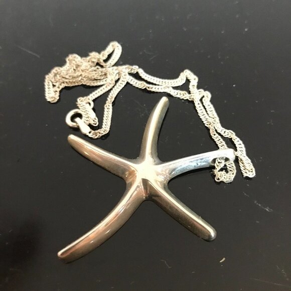 Starfish Pendant NWT Solid Sterling Silver 925 Chain Gift beach - Picture 9 of 9